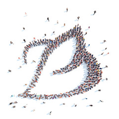 People in the form of an abstract symbol business.