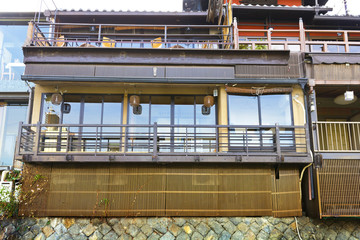 Japanese wood terrace house