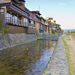 Fototapeta na wymiar Old Kyoto cityscape