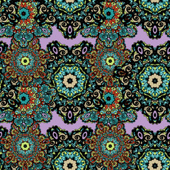 Seamless tribal mandala background