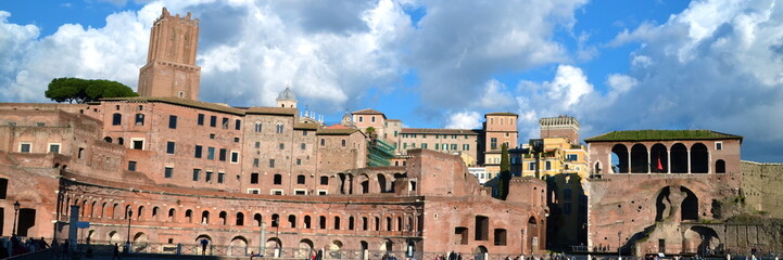 Fototapeta premium Ruins of Trajan's Forum in Rome, Italy