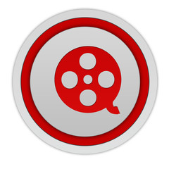 film circular icon on white background