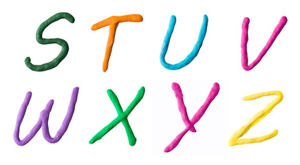 letters from plasticine