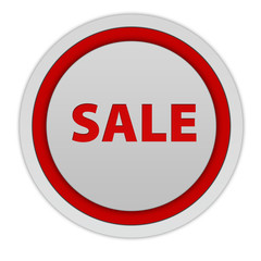 sale circular icon on white background