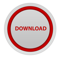 download circular icon on white background