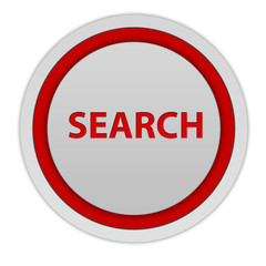 search circular icon on white background