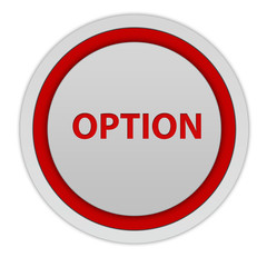 option circular icon on white background