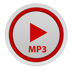 music circular icon on white background