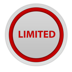 Limited circular icon on white background