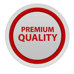 Premium quality circular icon on white background