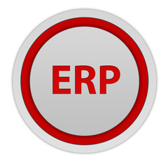 ERP circular icon on white background