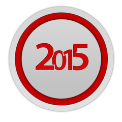 2015  circular icon on white background