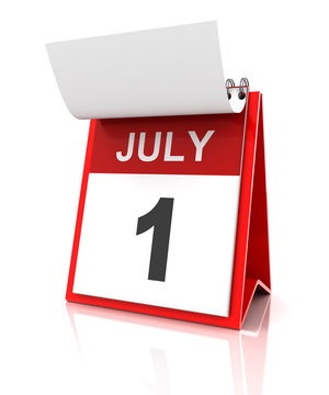 First of July calendar