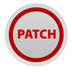 Patch circular icon on white background