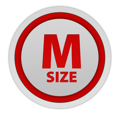 M size circular icon on white background