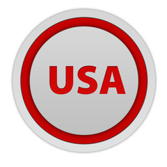 Usa circular icon on white background