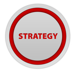 Strategy circular icon on white background