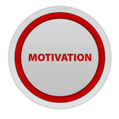 Motivation circular icon on white background