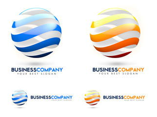 3D Business Sphere Logo