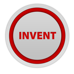 Invent circular icon on white background