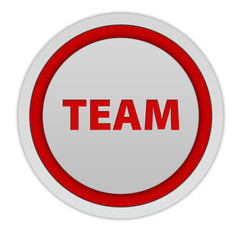 Team circular icon on white background