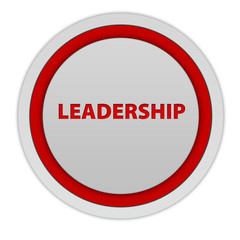 Leadership circular icon on white background