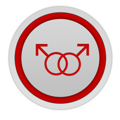 Guy circular icon on white background