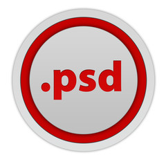 .psd circular icon on white background