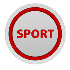 Sport circular icon on white background