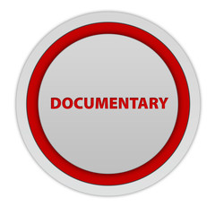 Documentary circular icon on white background
