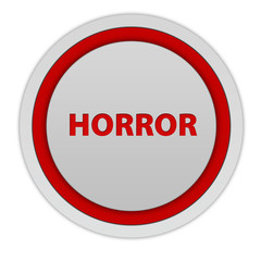 Horror circular icon on white background