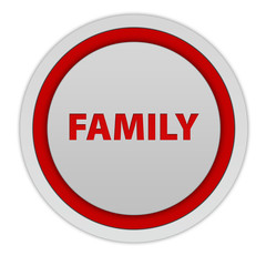 Family circular icon on white background