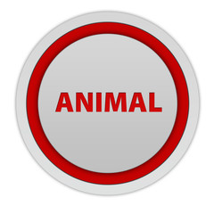 Animal circular icon on white background