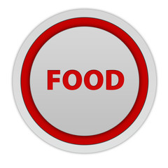 Food circular icon on white background
