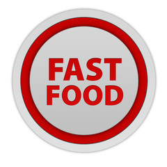 Faast food circular icon on white background