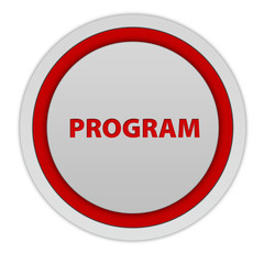 Program circular icon on white background