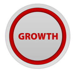 Growth circular icon on white background