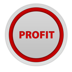 Profit circular icon on white background