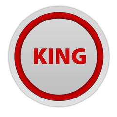 King circular icon on white background