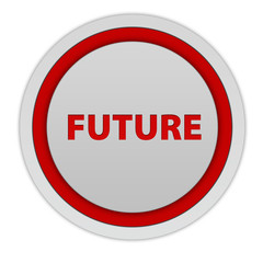 Future circular icon on white background