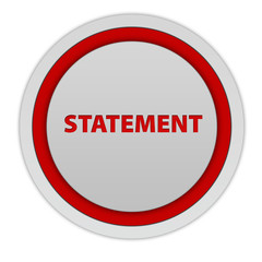 Statement circular icon on white background