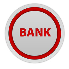 Bank circular icon on white background