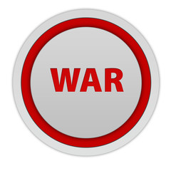 War circular icon on white background