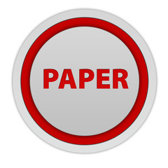 Paper circular icon on white background