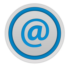 Email circular icon on white background