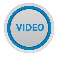 video circular icon on white background