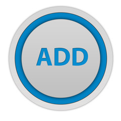 add circular icon on white background