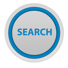 search circular icon on white background