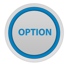option circular icon on white background