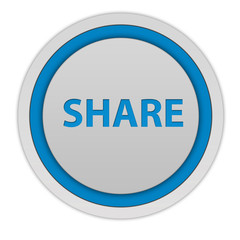 share circular icon on white background